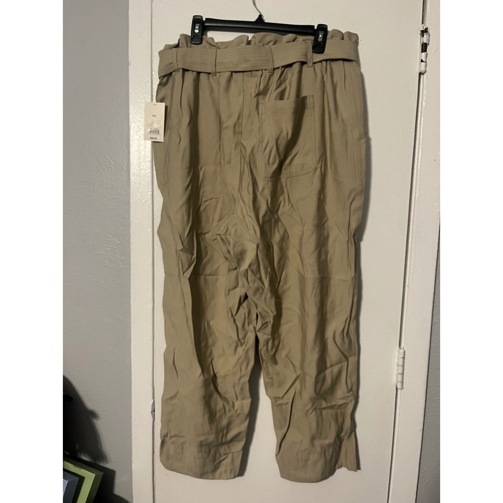 A New Day Beige Paperbag Waist High Rise Straight Leg Pants XXL NWT - Picture 5 of 9